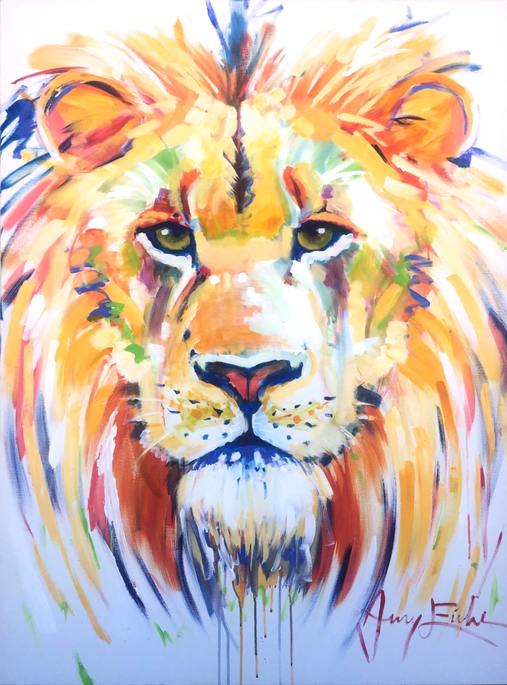 Claudius the Lion (Print) by Amy Eichler