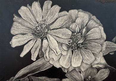 Black & White Daisy and Zenia by Frank Goff