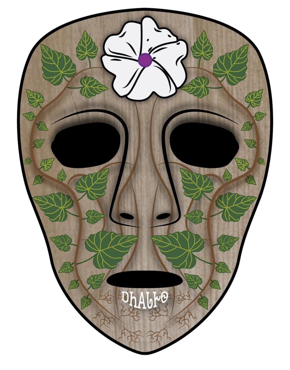 ᎠᏂᎪᏓᎨᏫ (Wild Potato Clan Mask) by Jeff Edwards – Art