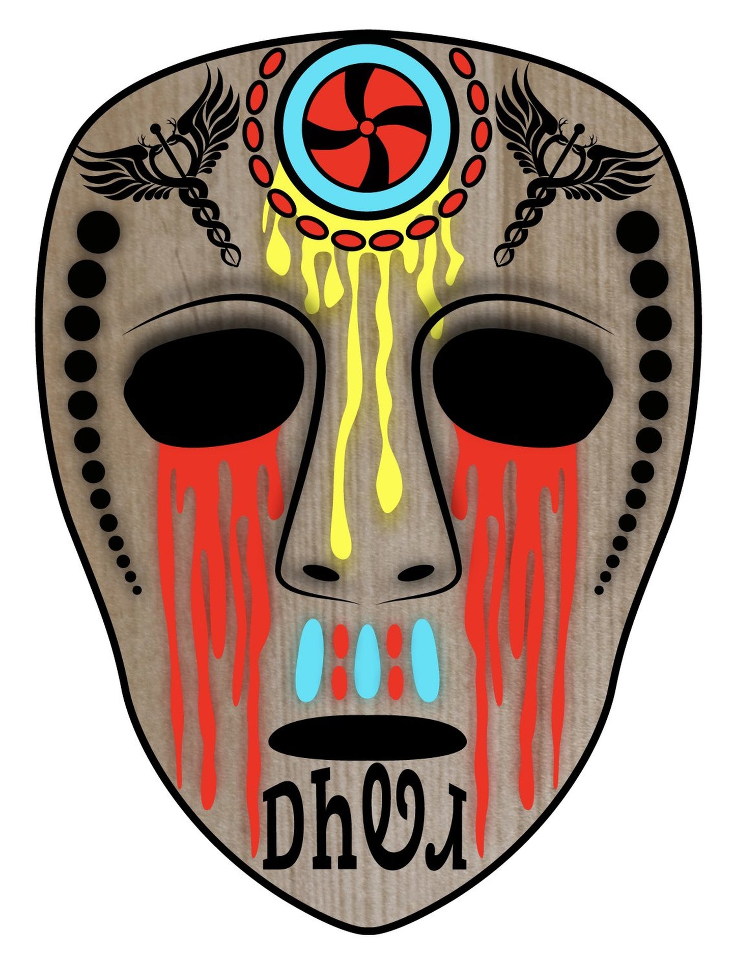 ᎠᏂᏬᏗ (Paint Clan Mask) by Jeff Edwards