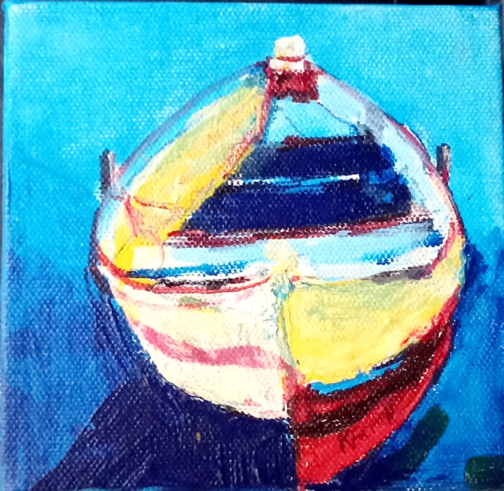 Blue Boat by Karolyn Farrell