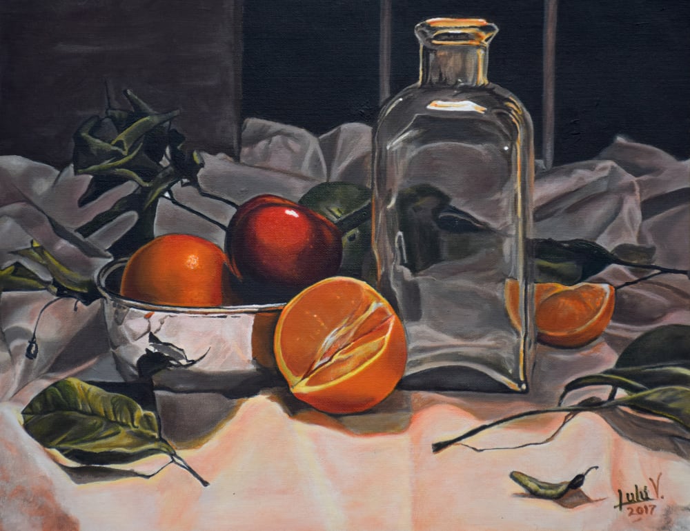 Fruits on the Table by Lourdes Valverde