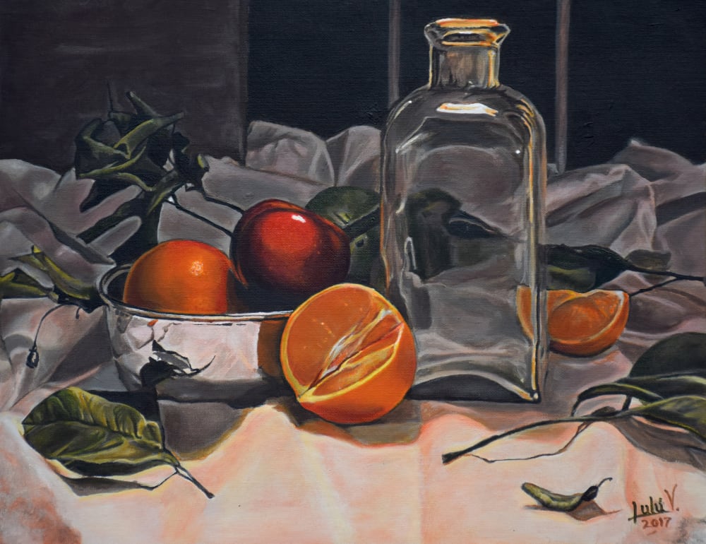 Lourdes Valverde : Fruits on the Table
